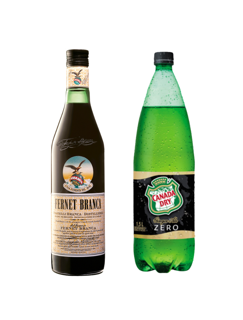 Pack Fernet Branca + Canada Dry Zero 1.5lt